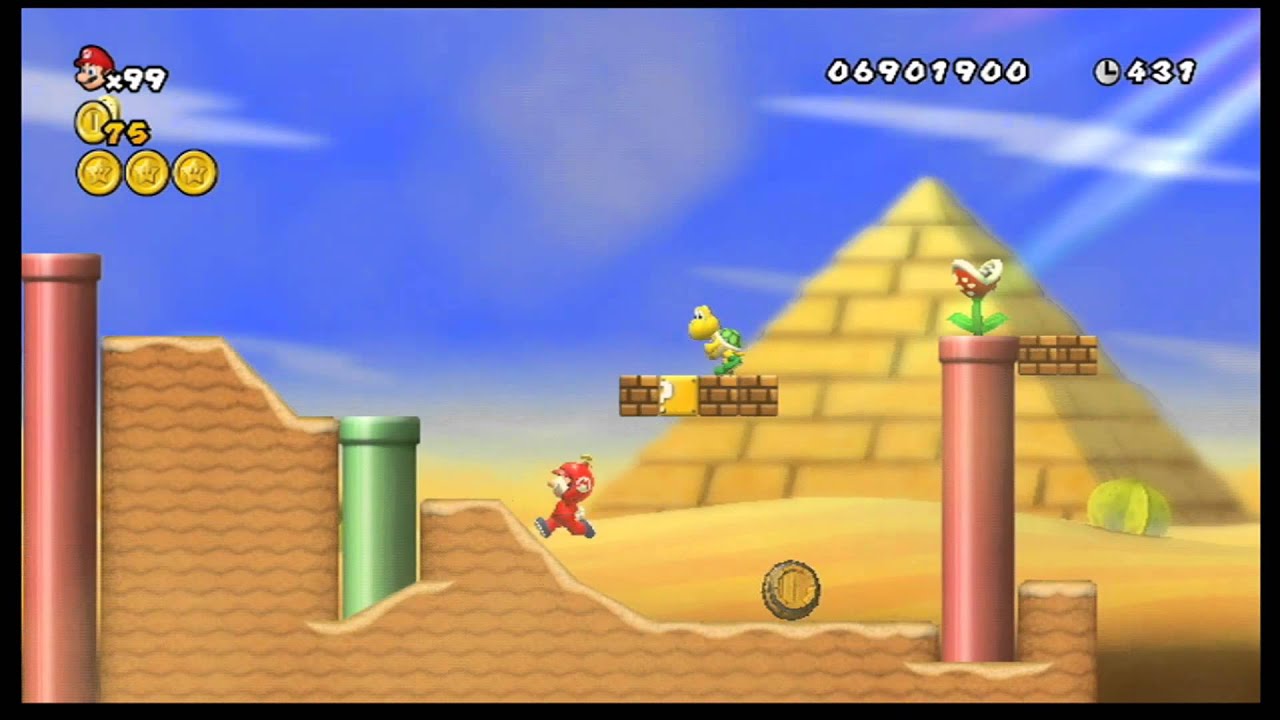 New スーパーマリオブラザーズ Wii 2-4【プレイ動画】 - YouTube