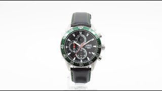 Lorus Green Dial Chronograph Watch.