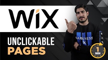 How To Make A Page Unclickable In Wix 2025 | Wix Unclickable Pages