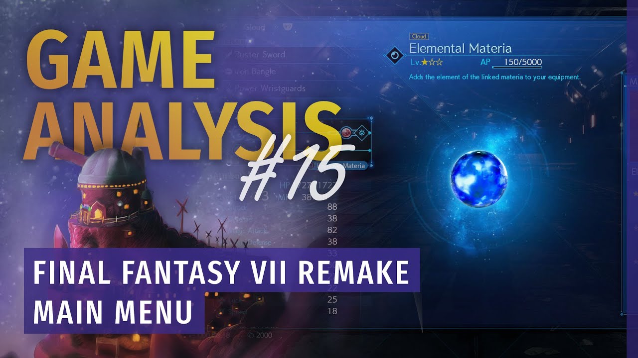 Menu Screens Final Fantasy Vii Remake Game Analysis 15 Youtube