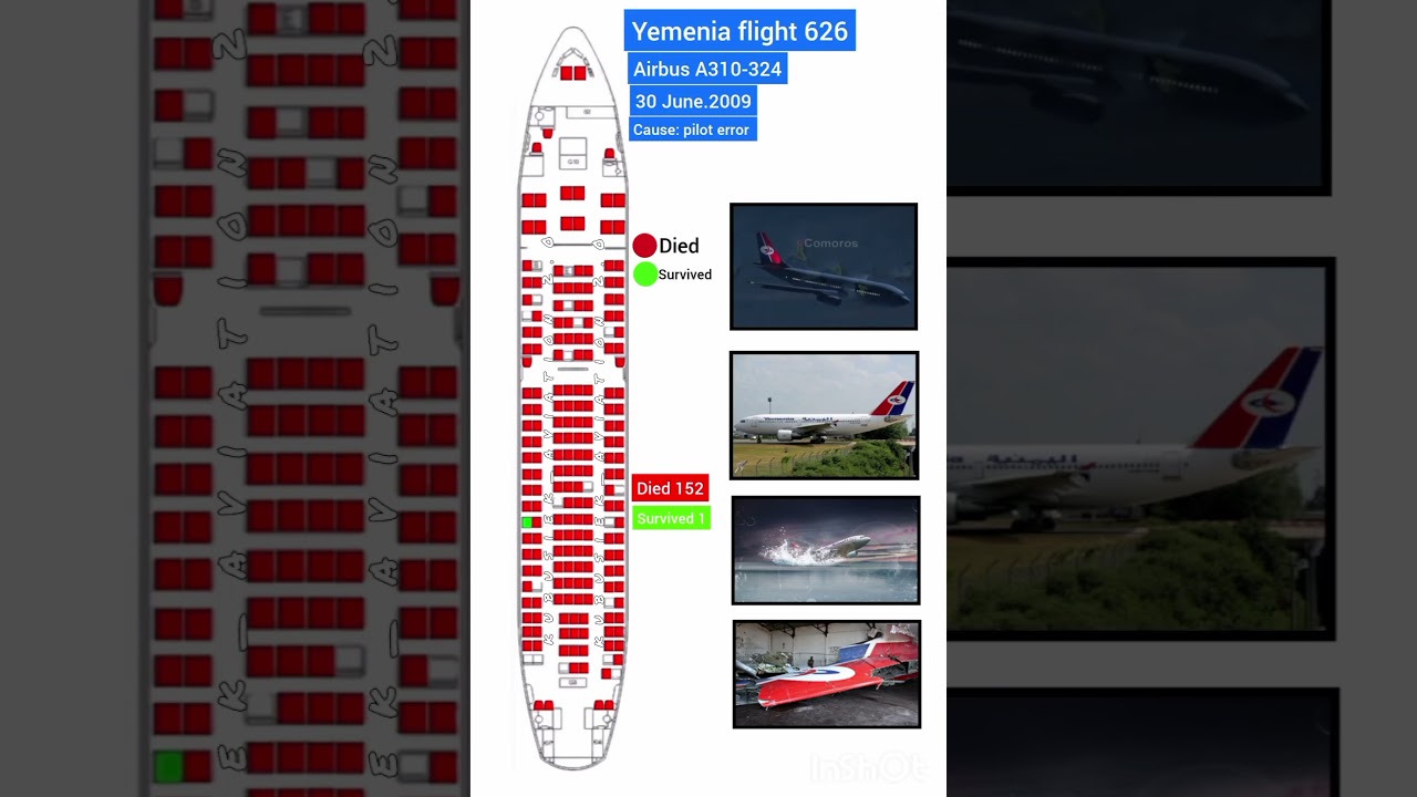 Yemenia flight 626 (seat map) 
