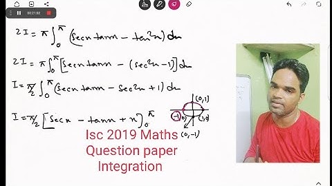 isc maths 10 years question paper || isc 2019 maths questions paper , pyq | Integration class 12