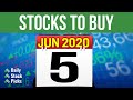 Stocks to buy now for 5 Jun 2020