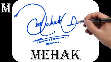 Mehak name signature design - M signature style - How to signature your name