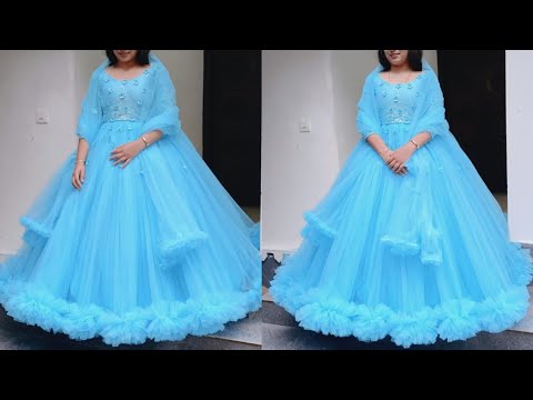 gown ki cutting/gown ki cutting kaise karne/long frock - YouTube