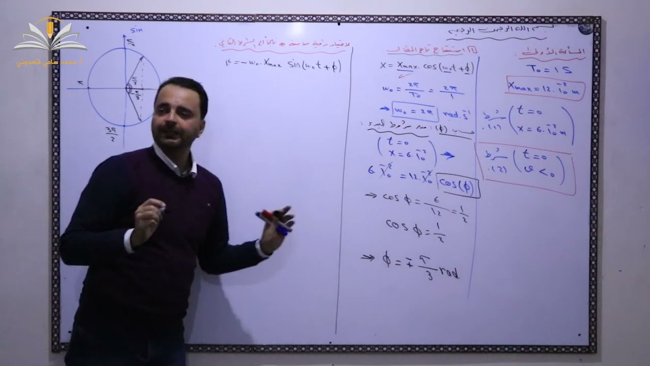 حل المسألة الاولى النواس المرن