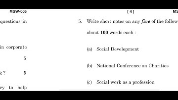 MSW-005 Social Work Practicum and Supervision//DECEMBER-2021//QUESTIONPAPER//IGNOU//