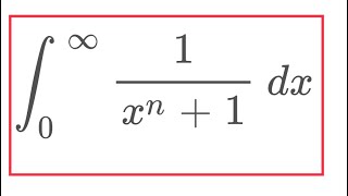 In this video i calculate the integral of 1/(x^n+1) for any n greater
than or equal to 2 using complex analysis. enjoy!