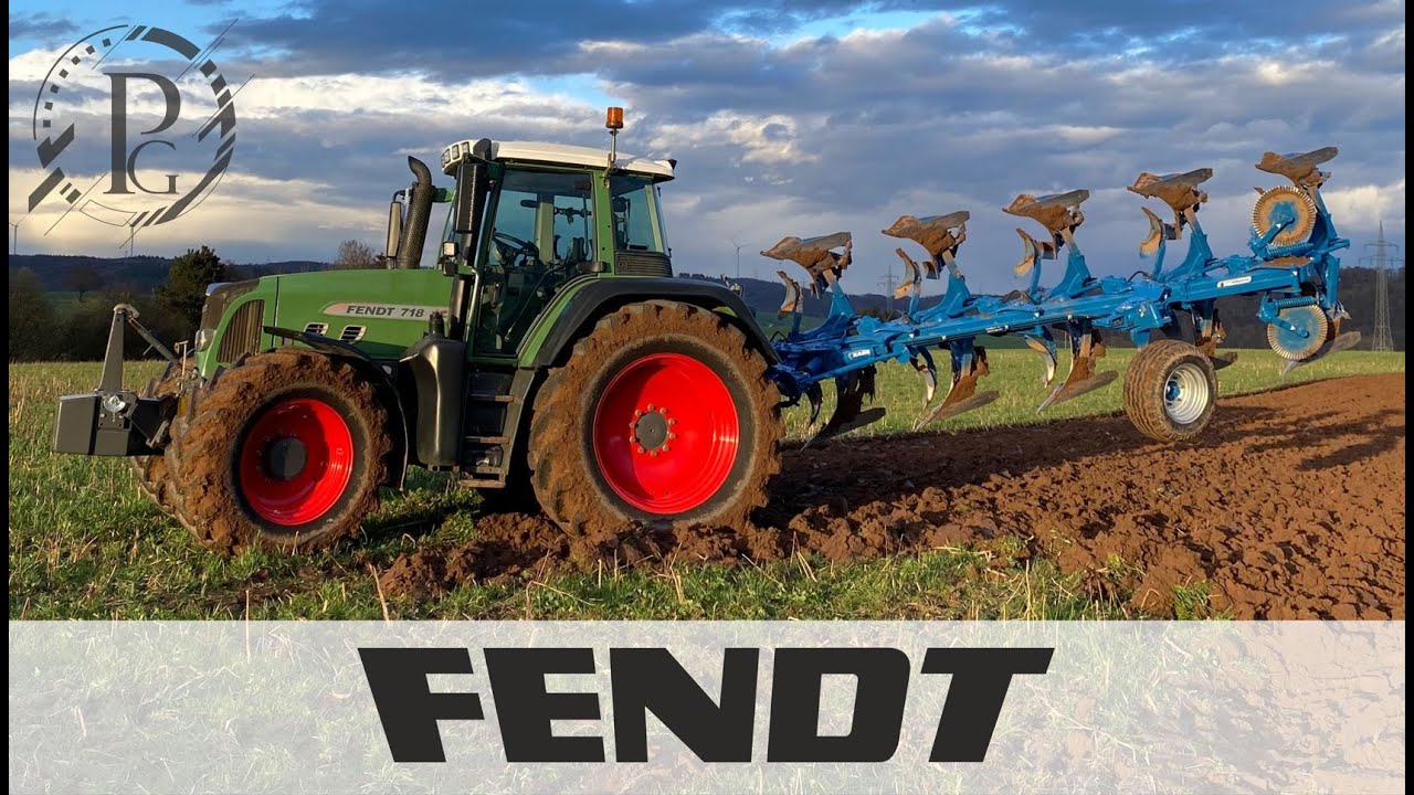 Fendt 718 Vario | Rabe Super Albatros 5 Schar Pflug Zwischenfrucht pflügen