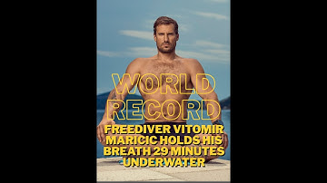 World record Breath-hold - 29 minutes by Vitomir Maricic