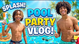 Ky Said NOPE 😭 But Josiah Jumped OFF The Roof Into The Pool 💀🏊‍♂️ #poolparty