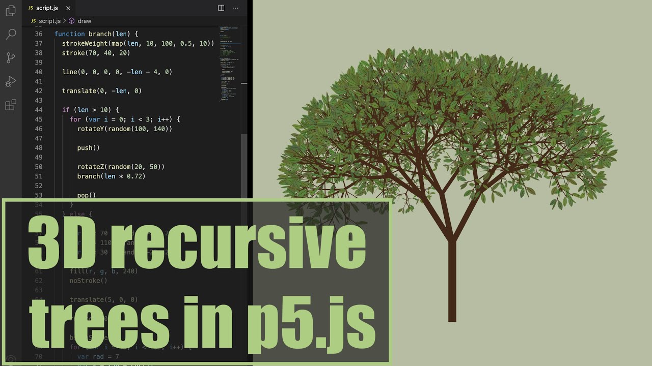 Дерево скрипт. P5js. Js дерево прототипов всех объектов. P5 js 3d. Или в p5js.
