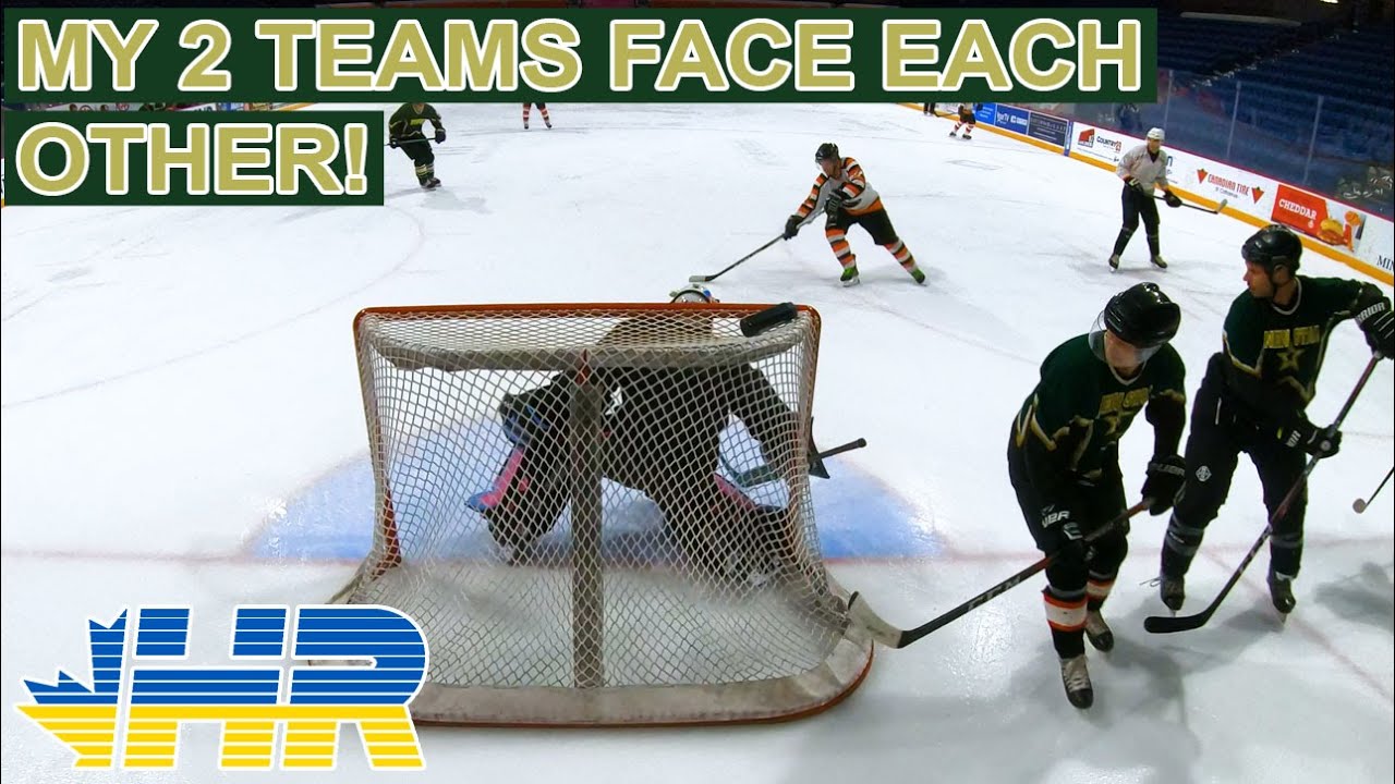 My 2 teams face each other! Stars beer league hockey goalie GoPro YouTube