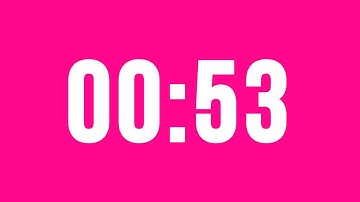 53 Second Countdown Timer No Music With Alarm Clock At The End
