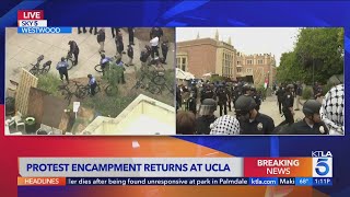 Police movein on new protest encampment at UCLA