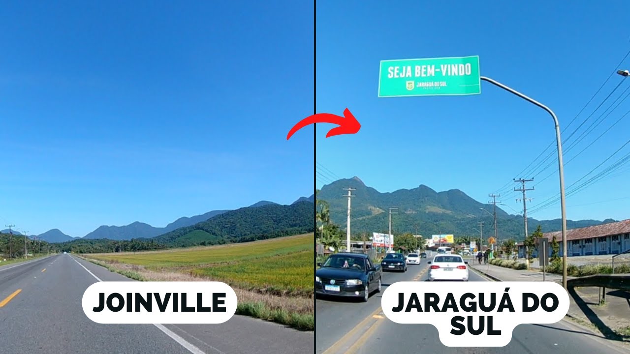 SANTA CATARINA - De Joinville até a cidade Jaraguá do Sul - YouTube