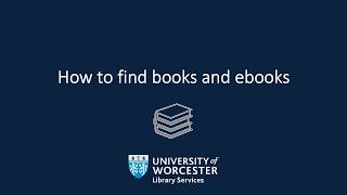 How to find books and ebooks
