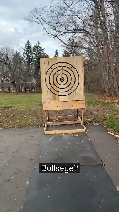 1.5 rotations is my personal favorite #shorts #watl #trickshots #axethrowing #bullseye