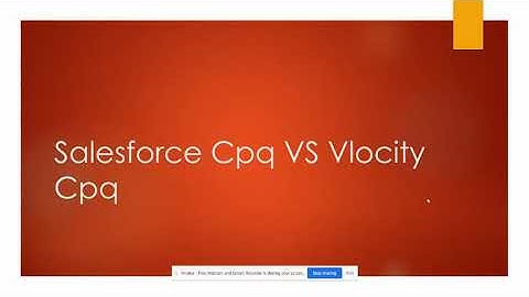 Salesforce Cpq  VS Vlocity Cpq
