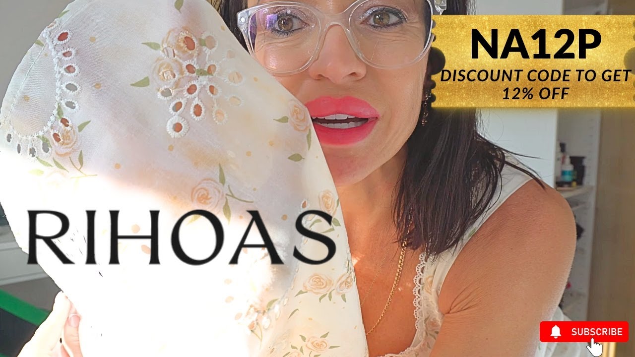 Примерка белого хлопкового прозрачного платья | Обзор RIHOAS