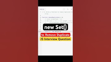 #12 JavaScript Interview Question | Remove Duplicate Items using Set Method #shorts #javascript