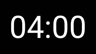 4 Minute Timer | Black Screen | No Music | 5 Second Alarm