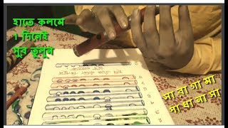 1 দিনেই খুব সহজে ছবি এঁকে বাঁশি বাজানো শিখুন II Very Easily II flute teach II ONLY 1 DAY