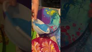 Floating cup!                       #acrylicpouring #fluidart #opencup