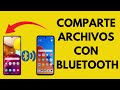 ¿Cómo puedo transferir fotos de un teléfono a otro por Bluetooth?