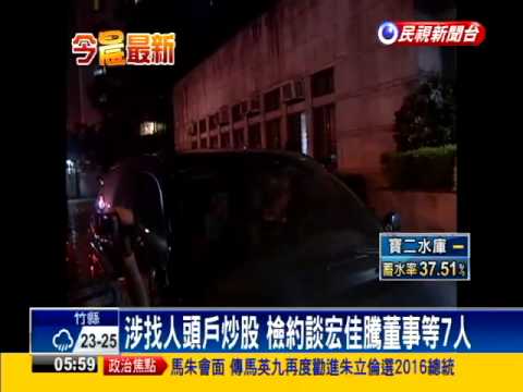 涉炒宏佳騰股價 北檢約談7人到案－民視新聞