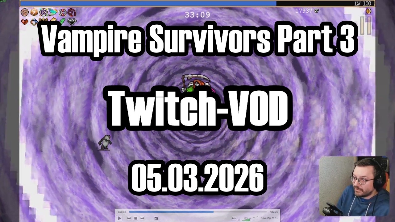 Vampire Survivors | Twitch VOD vom 05.03.2026 | kneezr VOD Archiv - YouTube