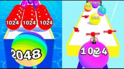 yoga ball run vs 2048 ball run - All Level Gameplay Android,iOS - NEW MEGA APK UPDATE MHJTG