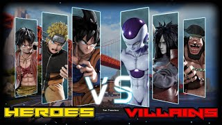 JUMP FORCE : Heroes vs Villains | Dream Match (GOKU, NARUTO, LUFFY vs FRIEZA, MADARA, BLACKBEARD)
