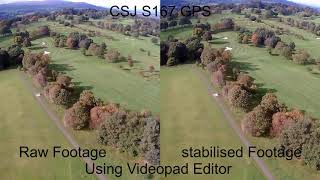 CSJ S167 GPS Drone, Raw V's Stabilised Footage Split Screen Comparison