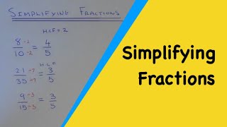 How to simplify or cancel down any fraction to its simplest form.