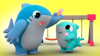 Baby Shark ayuda a sus amigos  Sharks aprenden buen comportamiento  Canciones de tiburón para niños