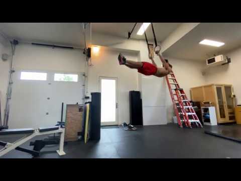 Kipping Ring Swing with Straight Arm Pull