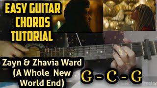 zayn, zhavia ward - a whole new world | guitar chords lesson | guitar chords | aladdin |
