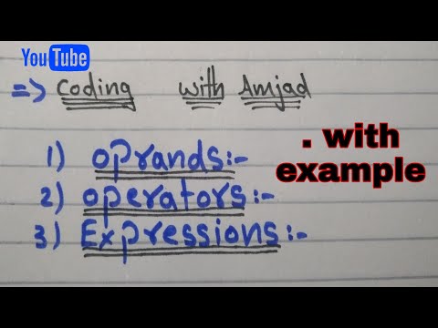 operands, operators and expression | Urdu/Hindi | coding with Amjad