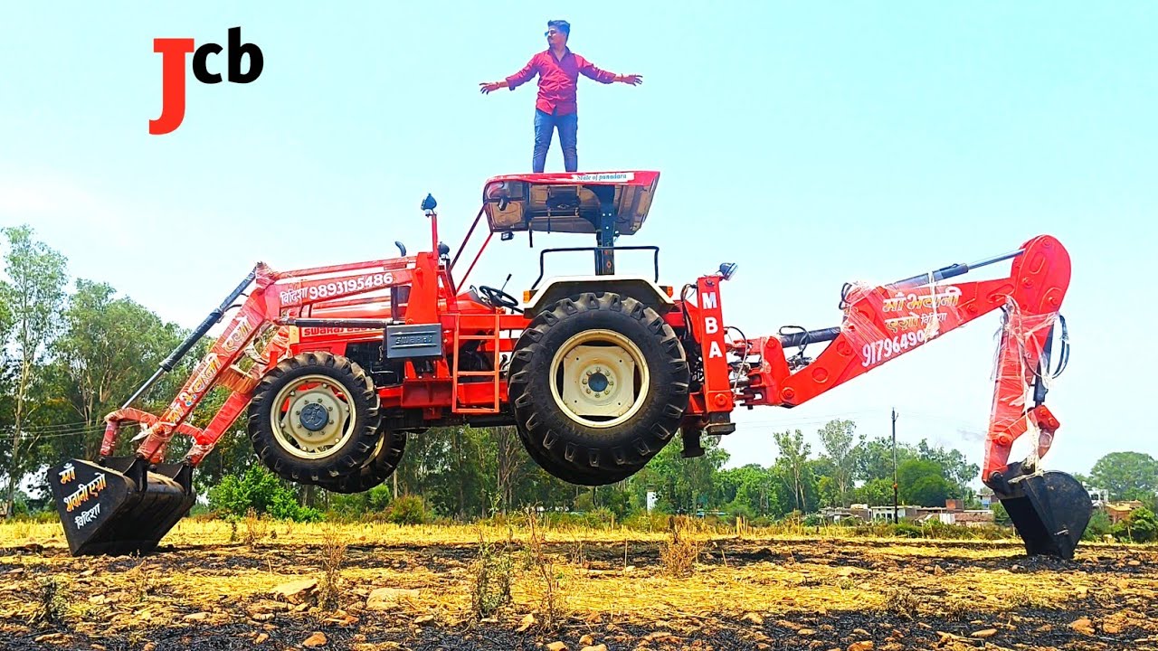 Swaraj 855 Tractor JCB Loading In Truck || Tractor Delivery From Vidisha To Gujarat || MBA