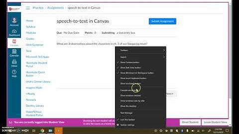 PC Speech-to-Text in Canvas