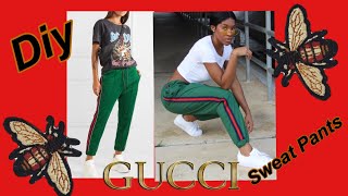 How to make DIY Gucci Sweat Pants (a sewing tutorial)