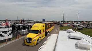 The Only Nascar Haulers Entering Talladega Speedway Video You Need To Watch by Clocked Out Travels 492 views 10 months ago 10 minutes, 16 seconds