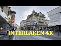 Interlaken Switzerland 4K | WALKING TOUR IN FAIRYTALE