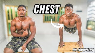 5 EXERCISES TO BUILD A HUGE CHEST AT HOME - No Equipment