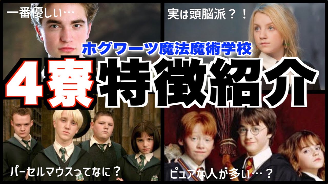 あなたはどの寮 今さら聞けない 改めて確認しよう ４寮の特徴をご紹介 ホグワーツ魔法魔術学校 ハリーポッター Youtube