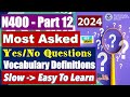 US Citizenship Interview 2024 - 50 MOST ASKED Vocabulary Definitions &amp; YES/NO SENTENCES (N400)