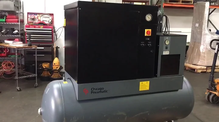 2006 Chicago Pneumatic QRS 10hp Rotary Screw Air Compressor & Dryer