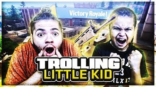 TROLLING 9 YEAR OLD LITTLE KID WITH HIS LEGENDARY SCAR! EXTREMELY FUNNY FORTNITE BATTLE ROYALE SQUAD