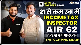 RwT S4E7 AIR 62 Income Tax Inspector Tara Chand Siddh SSC CGL 2022 Topper Interview RaMowithToppers